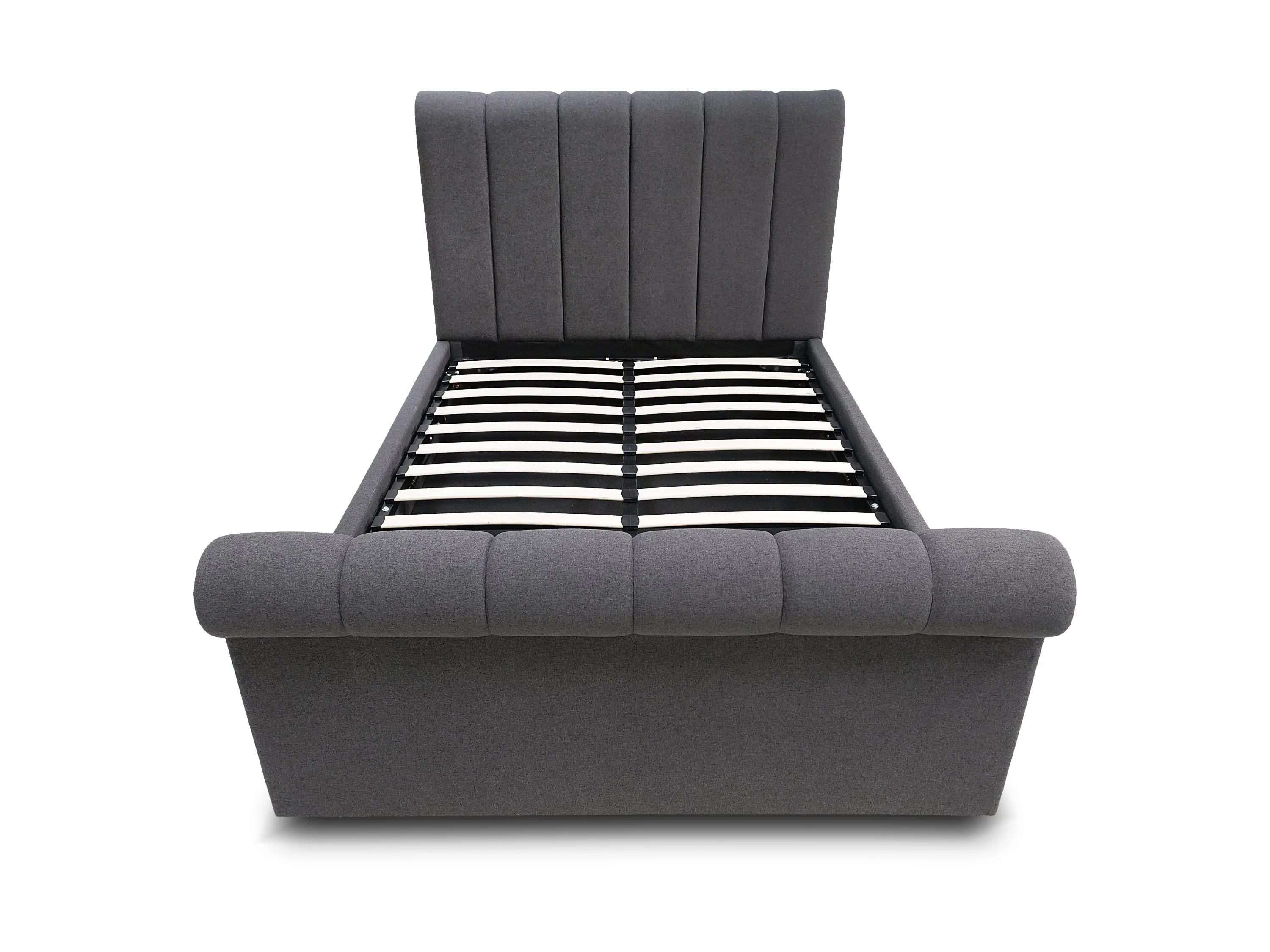 CONAUGHT Ottoman Bed – (Dark Grey Fabric) | Available in 3 Sizes - Image 3