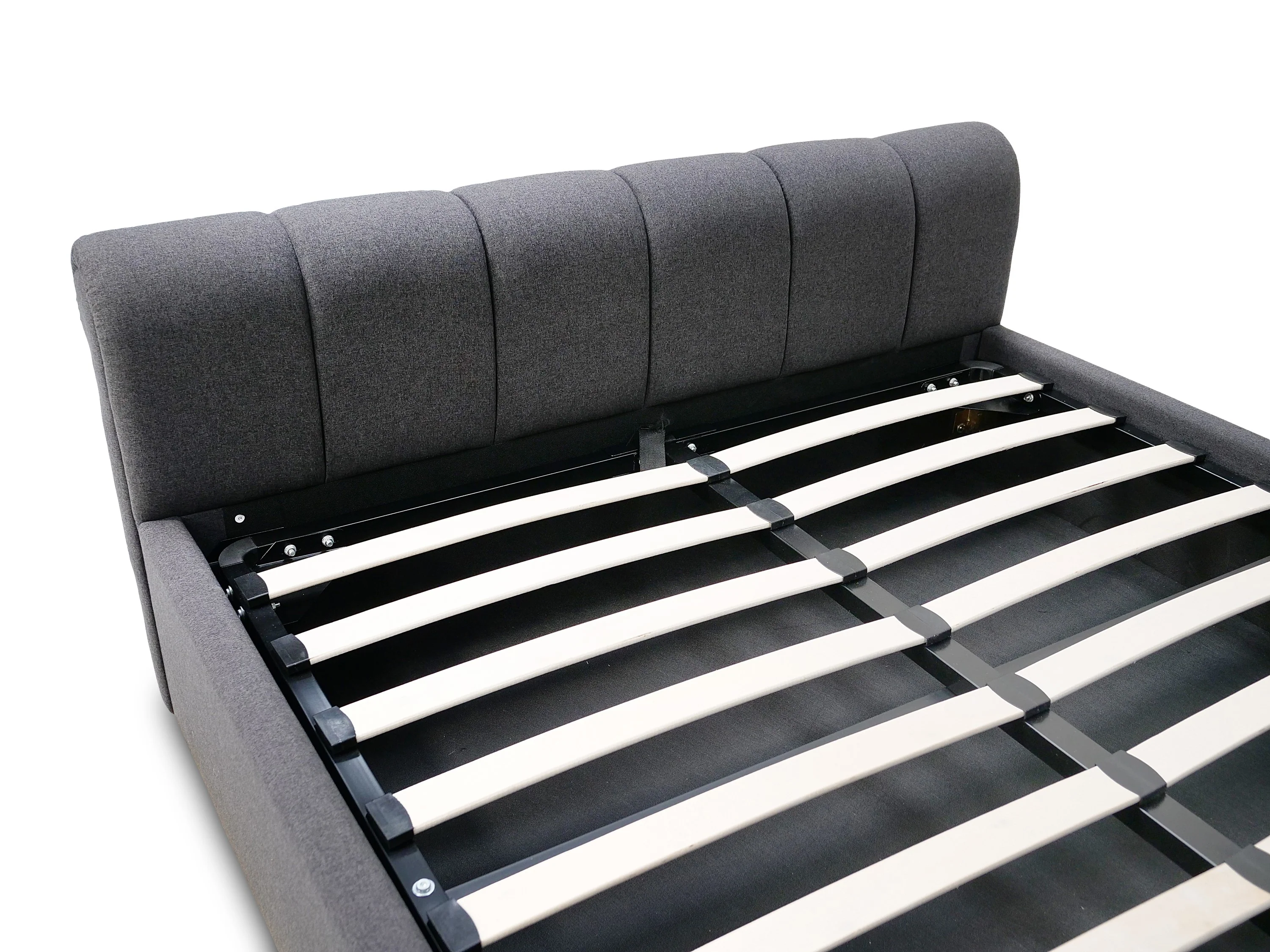 CONAUGHT Ottoman Bed – (Dark Grey Fabric) | Available in 3 Sizes - Image 4
