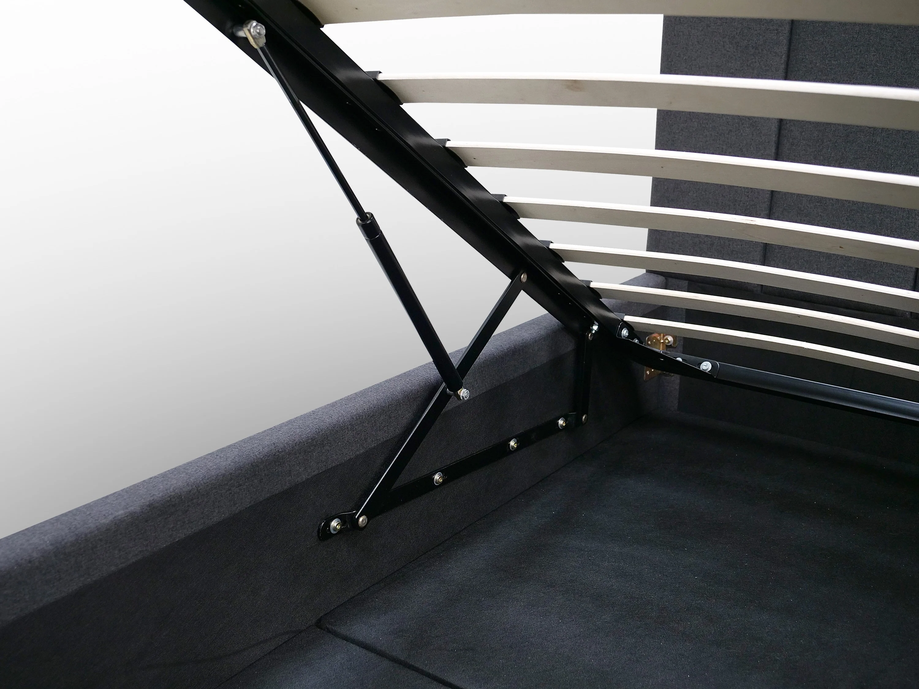 CONAUGHT Ottoman Bed – (Dark Grey Fabric) | Available in 3 Sizes - Image 7