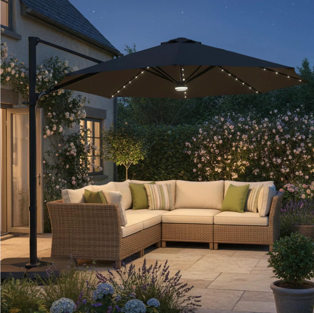 LED Premium Cantilever Parasol - Image 3